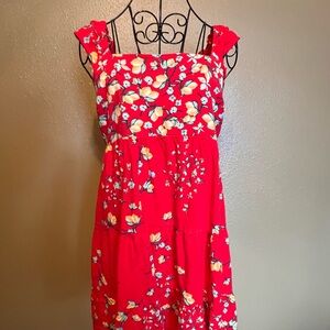 👗 L. C. Lauren Conrad Babydoll Summer Dress w/Flutter Sleeves | Sz M / Q